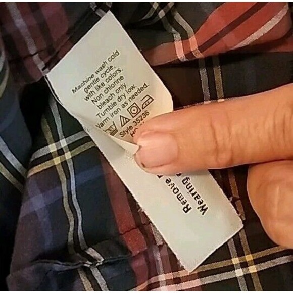 J Crew Womens Boy Fit Red Blue Plaid Long Sleeve Button Up Shirt Sz 8 - Picture 5 of 8